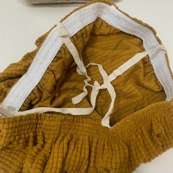 AlGaiety Dining Chair SlipCovers Set of 4 in Gold - Picture 6 of 8